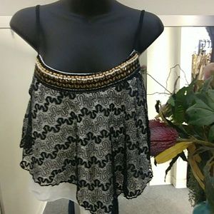 Stoosh Beaded & Embroidered Crop Top
